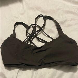 lululemon athletica Dark green free to be wild Sports Bra